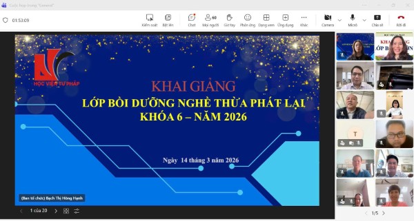 Khai giảng Lớp bồi dưỡng nghề Thừa phát lại khóa 6